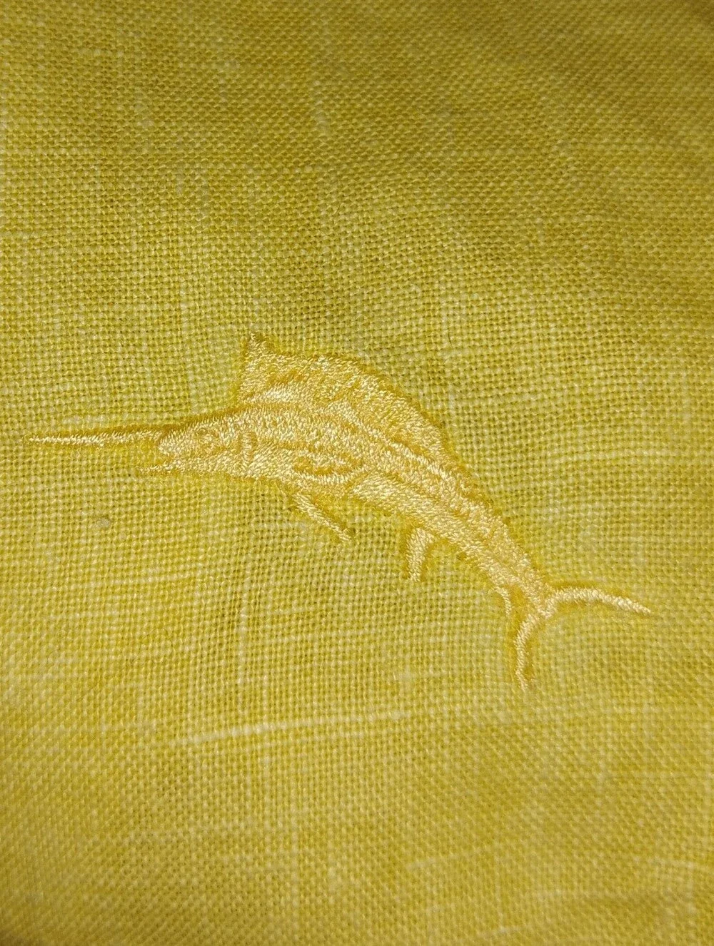 BRIGHT TOMMY BAHAMA YELLOW LINEN SHIRT